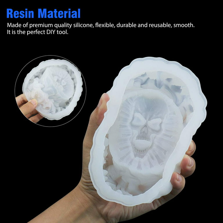 Resin Mold, Skull Resin Molds Silicone, Skeleton Ashtray Molds for
