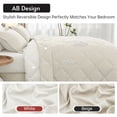 thumbnail image 4 of Sasttie 7 Pieces Queen Comforter Set, Reversible Bed in a Bag, All Season Bedding Set with Comforter, Flat Sheet, Fitted Sheet, Pillowcases & Shams, Beige & White, 4 of 8