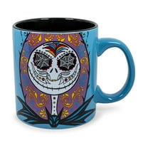 Nightmare Before Christmas Jack & Sally Day of the Dead Ceramic Mug | 20 Ounces