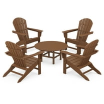 POLYWOOD South Beach 5-Piece Conversation Group in Teak