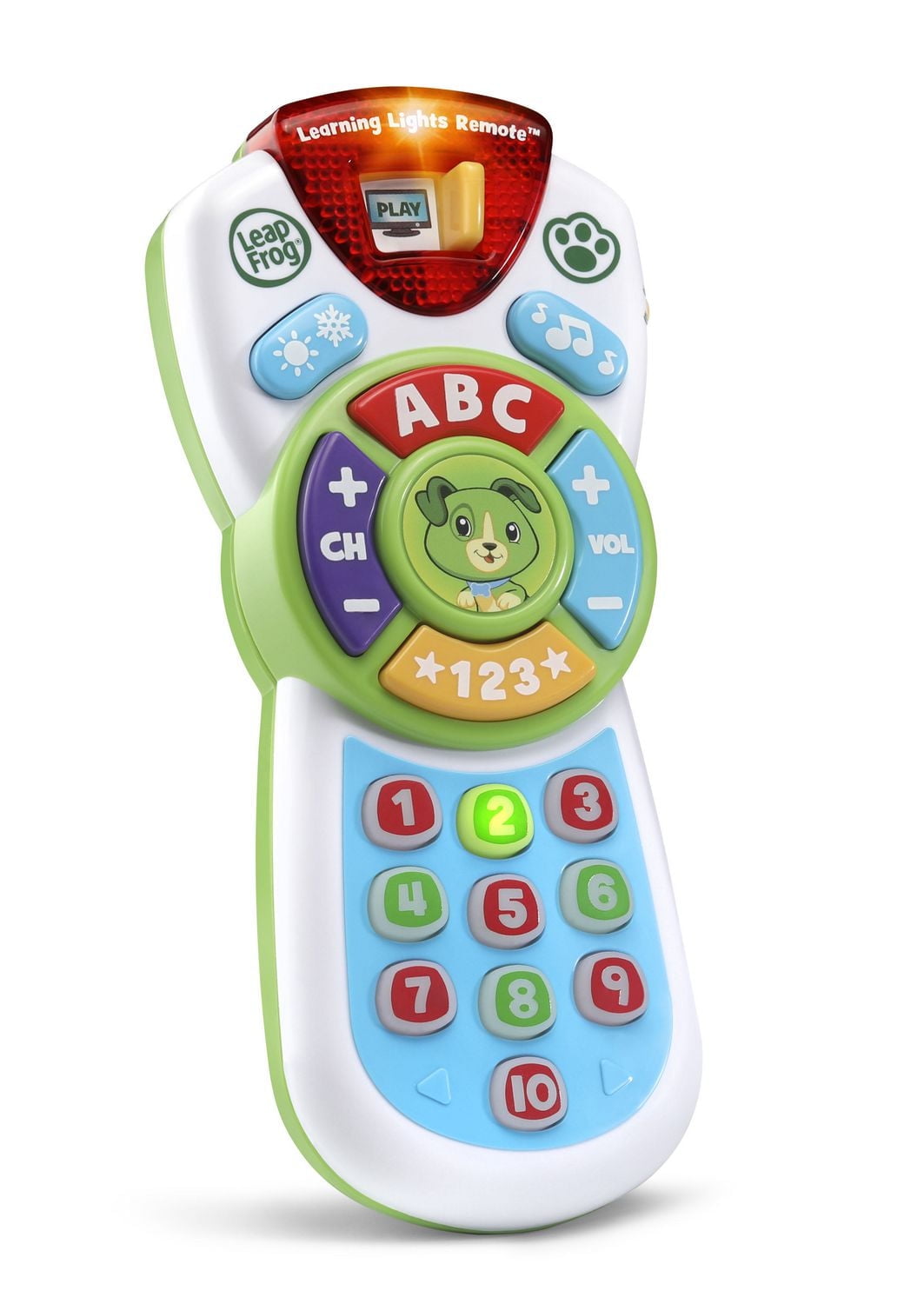 LeapFrog Scout's Learning Lights Remote™ Deluxe - Pretend TV Control Toy with Music and Lights for Infant - English Version, 6 months to 3 years
