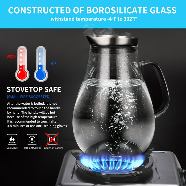 Susteas Glass Pitcher-Home & Kitchen-Home & Kitchen-glass kettle