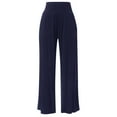 thumbnail image 3 of Elevated Comfort Wide Leg Pants for Women High Waisted Soft Palazzo Trousers with Deep Pockets Yoga Wear Elastic High Waisted Straight Leg Pull On Trousers, 3 of 5
