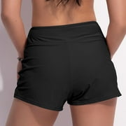vigerkar Period Swimwear Menstrual Leakproof Swim Shorts Quick Dry 3 High Waisted Bathing Suit Bottoms for Womens Black, XL