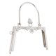 thumbnail image 2 of Marco de metal rectangular floral con manija Tornillos de instalación de broche de beso para Plata Zulema Marco de monedero con cierre de beso, 2 of 8