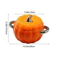 thumbnail image 3 of ‌Halloween Microwave Safe Ceramic Soup Bowl,Pumpkin Shaped Ceramic Soup Bowl with Lid,Fall Decor Dinnerware Set,Large Capacity Serving Dish, 3 of 6