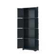thumbnail image 4 of Burnham 4 Tier Contemporary Kitchen Pantry Storage Cabinet, Black Wood, 4 of 4