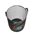 thumbnail image 5 of DouZhe Waterproof Collapsible Large Laundry Baskets, Fractal Colorful Vortex Prints Circular Hamper with Handles, 5 of 7