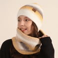 thumbnail image 3 of Gorro de invierno, conjunto de bufanda, gorros de punto cálidos, gorro de calavera, calentador de cuello, 3 of 5