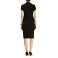 thumbnail image 3 of Junior's  2 Piece Suit Set Short Sleeve Blazer Jacket Pencil Skirt, 3 of 5