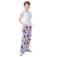 thumbnail image 3 of FORMRS Boys Pajama Pants with Pockets Size 11-12Y Kids Lounge Sleep Bottoms, Purple Halloween Pumpkin, 3 of 8