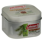 Coleman Repellents Pine Citronella Candle, 6 oz., Silver