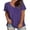 Purple# Summer Tops for Women, variant on Oksale Plus Size Tshirts for Women Loose Cozy Short Sleeve Summer Tops 2026 Casual Crewneck Basic Tees Orange 3XL