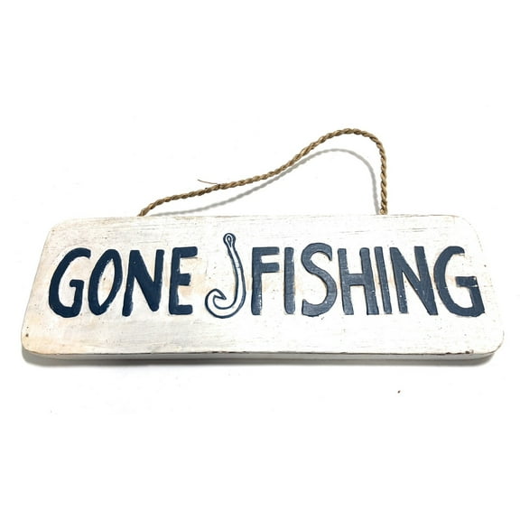 Gone Fishing Sign 14" - Beach Decor | #ort1705735