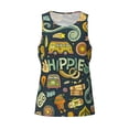 thumbnail image 4 of Gaeub Colorful Hippie Men's Athletic Tank Top, Workout Sleeveless Shirts, Running Tank Tops for Gym, Running, Training - 4X-Large, 4 of 9