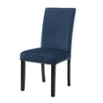thumbnail image 6 of Cobre Contemporary Velvet Dining Chair with Nailhead Trim(Set of 2) in Blue, 6 of 7