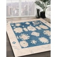 thumbnail image 3 of Ahgly Company Machine Washable Indoor Rectangle Abstract Cadet Blue Green Area Rugs, 4' x 6', 3 of 7