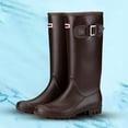 thumbnail image 3 of Mepaouo Women's Knee High Rain Boots Waterproof Rubber Garden Boots Work Tall Fishing Boots(Brown,7.5), 3 of 7