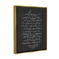thumbnail image 3 of Stupell Industries Uplifting Love Verse Religious Fancy Script Typography Graphic Art Metallic Gold Floating Framed Canvas Print Wall Art, Design by Lettered and Lined, 3 of 6