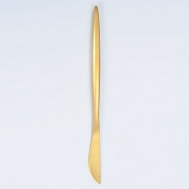 Nvzi-c 4Pcs Stainless Steel Dinner Knives Knives for Home Restaurant Hotel-Gold