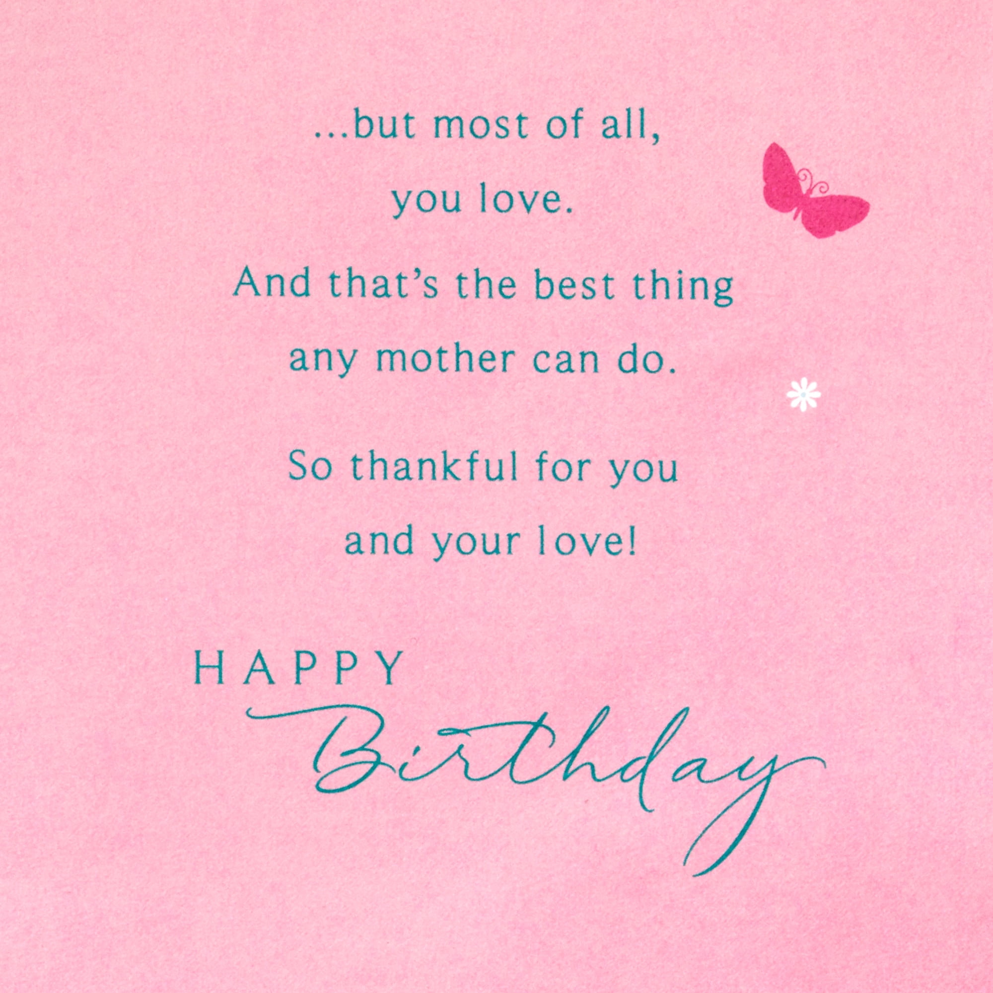 Hallmark Birthday Card for Mom (Thankful For You Butterfly)