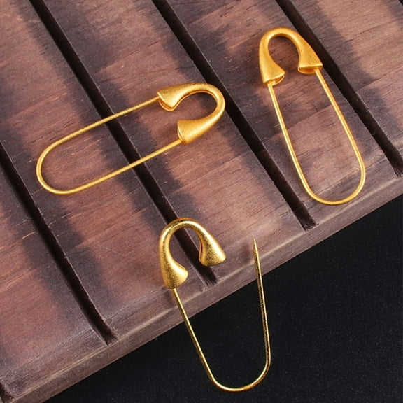 Worgeous 8pcs Safety Pins Brooches  Metal Brooch Pins Decorative Large Safety Pins For Diy Craft