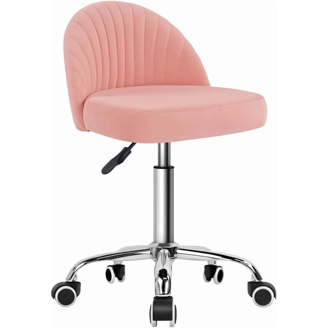 Taburete giratorio para oficina, tocador ajustable en altura con respaldo, dormitorio, hogar