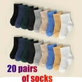 thumbnail image 2 of KyCheLot School Socks for Kids Boys Girls 20 Pairs Solid Color Casual Athletic Cotton Crew Socks 1-11 Years, 2 of 6