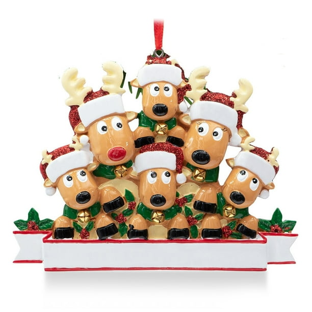 Animal árbol de Navidad adorno colgante lindo chimenea pared Navidad Oficina sala de estar decoración del hogar colgante decorativo 6 animales Methold HA009187-05
