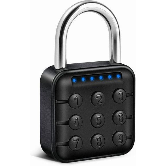AuntyFey Smart Combination Padlock for Locker, 6 Digit Combination Lock, Bluetooth Waterproof Outdoor Gate Lock Padlock for School, Locker, Gym, Gates, Travel