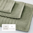 thumbnail image 4 of Great Bay Home Luxury 100% Cotton Ribbed Texture 4-Pack Bath Towel Set, Eucalyptus, 4 of 6