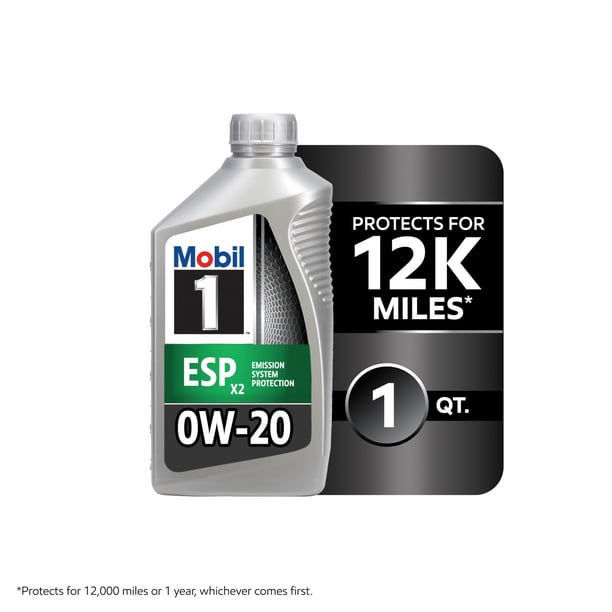 Mobil 1 ESP X2 0W-20 (2Q) | Industrial engine oil - Walmart