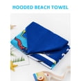 thumbnail image 4 of Usaibhir Hooded Kids Beach Towels - Toddler Bath Towel Girls Boys Swim Cover-ups for Ages 3 to 7 Kids Pool Towels Quick Dry Lightweight Soft Microfiber Poncho 23.6x47.2 inch, 4 of 7
