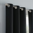 thumbnail image 4 of Eclipse Kylie Absolute Zero Blackout Grommet Curtain Panels, Set of 2, Black, 37 x 63, 4 of 13
