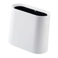 thumbnail image 5 of Esquirla Slim Trash Can Dustbin Garbage Can Rubbish Bin Waste Basket Simple Wastebasket Narrow Garbage Bin for Bedroom Kitchen Toilet White, 5 of 8