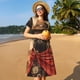 thumbnail image 4 of Easygdp Western French Bulldog Cowboy para Vestido Transpirable de Mujer, Vestido Suelto de Manga Corta con Pliegues y Bolsillos para el Verano, 4 of 6