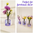thumbnail image 4 of Set Bud Jarrones DOLEEYAE de cristal morado, 12 unidades, centros de mesa para bodas, 4 of 7