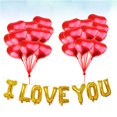 thumbnail image 4 of EeaseMX 29 globos de aluminio con la frase "Te amo", ideales para fiestas (20 globos de corazón de 18 pulgadas, 1 juego de globos "Te amo", 1 rollo de cinta), 4 of 7