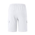 thumbnail image 5 of Men Summer Cargo Shorts with Multiple Pockets Classic Fit Drawstring Waist Casual Style 1979 Print Lightweight Workwear, 5 of 5