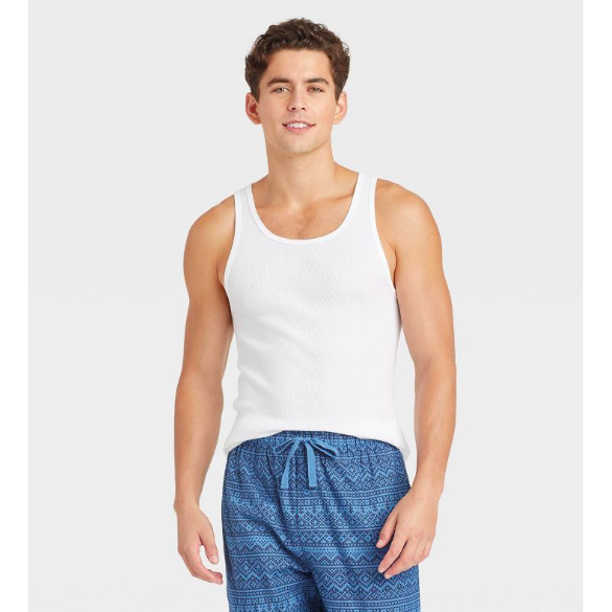 Men's 4pk Ribbed Tank Top Goodfellow & Co