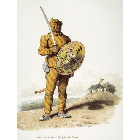 - Chinese Soldier Na Soldier Of The Chinese Infantry Or Tiger Of War Lithograph Published 1797 In London After A Contemporary Watercolor By William Alexander Rolled Canvas Art - (24 x 36)