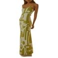 thumbnail image 2 of PENGXIANG Robe Longue Sans Manches Tricotée pour Femmes Bretelles Spaghetti Dos Nu Maxi Robes, 2 of 7