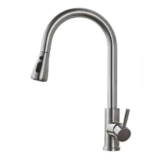 OnlineGymShop CB15252 Refined Brass Body Silver 3" H x 10" W x 23" L Kitchen Faucet