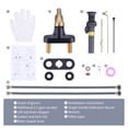 thumbnail image 7 of Wowow 4 in. Centerset Single Handle Low Arc Bathroom Faucet with Lift Rod Drain Assembly Included in Gold and Black, Rv Lavatory Taps 3 Hole, 7 of 7