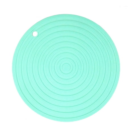 

NICEXMAS Large Size Table Desk Placemats Round Silicone Coaster Bowl Pad Dish Plate Mat Kitchen Non-Slip Heat Resistant Insulation Table Mat (Green)