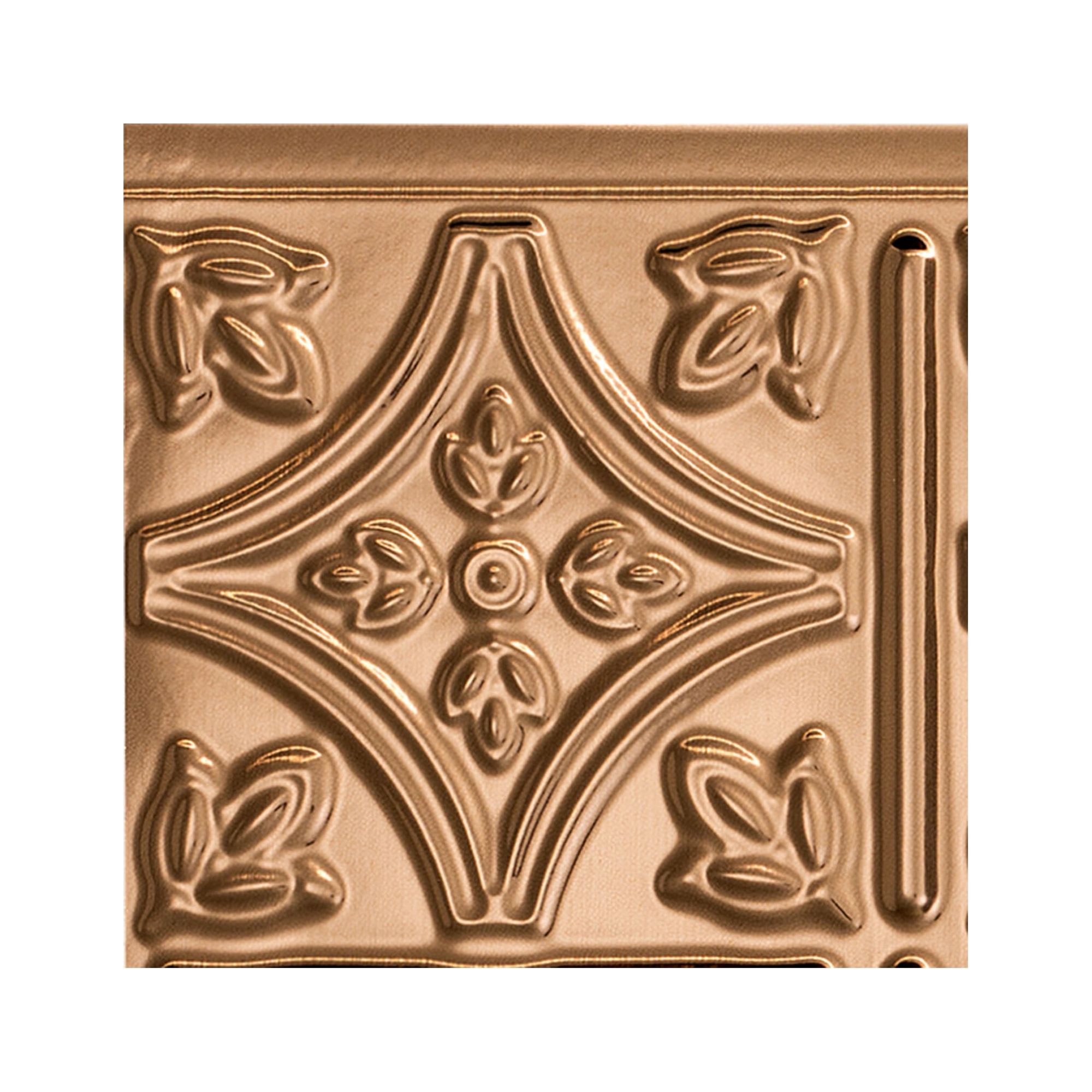 FASÄDE Traditional Style/Pattern 4 Decorative Vinyl Glue Up Ceiling Panel In Brushed Nickel (12X12 Inch Sample