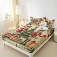 thumbnail image 4 of Manfei Merry Christmas Twin Sheet Sets,Retro Nutcracker Soldier Twin Fitted Sheet,Kids Xmas Gifts Flat Sheet For Child,Breathable Home Decor,3-Piece, 4 of 7
