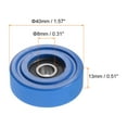 thumbnail image 2 of Unique Bargains Roulement à Rouleau à Poulie en PU 8x40x13 mm, Roue de Guidage Revêtue de Polyuréthane pour Usage Industriel, Bleu, 2 of 5