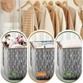 thumbnail image 3 of Large Capacity Laundry Hamper with Lid and Handles Portable Foldable Storage Basket for Clothes Toys Towels Home Organization, 3 of 4