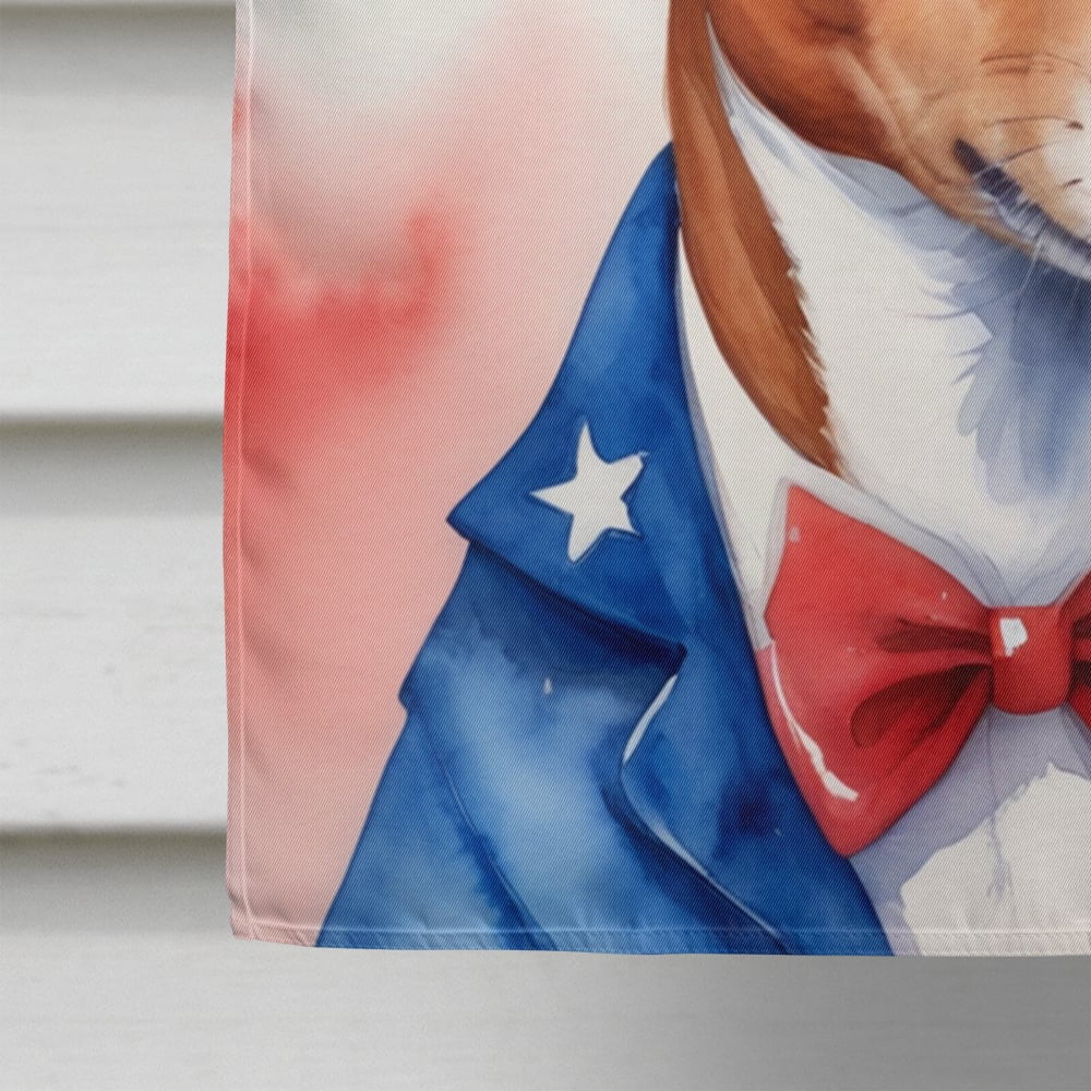 Basenji Patriotic American House Flag 28 in x 40 in